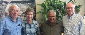 At BYU Jerusalem Center, from right to left, are David M. Whitchurch, Rajan Zed, Joyce Smith and Jeff Smith. 