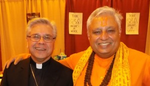 Rajan Zed (right) with Most Reverend Randolph R. Calvo, Bishop of Roman Catholic Diocese of Reno, at the Conference.